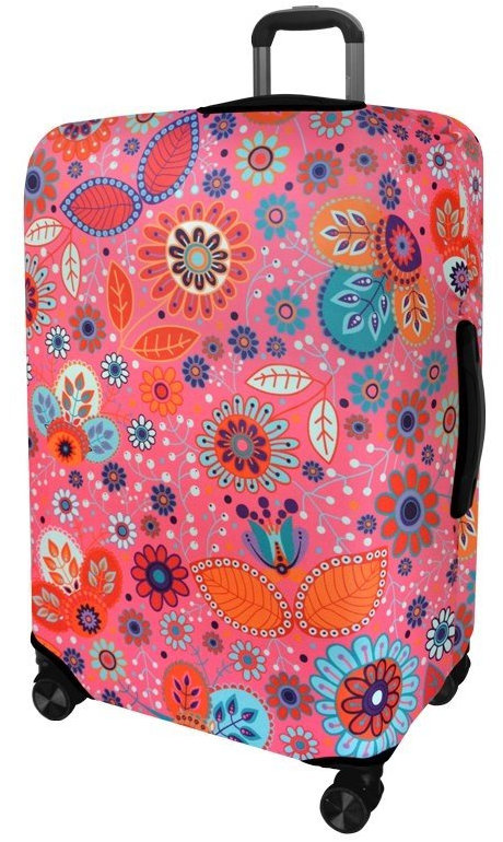 Kufryplus Obal na kufor Z81 Pink Flowers L