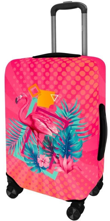 Kufryplus Obal na kufor Z371 Flamingo ružový S