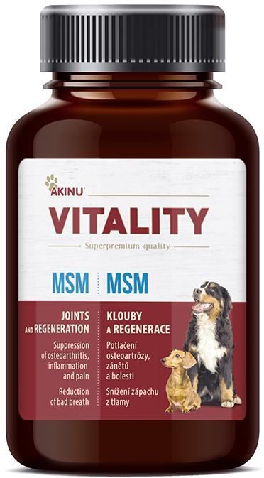 Akinu Vitality MSM doplnok stravy pre psov 200 g