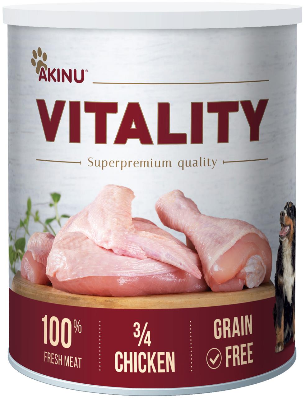 Akinu Vitality 3/4 kuraťa pre psov 800 g