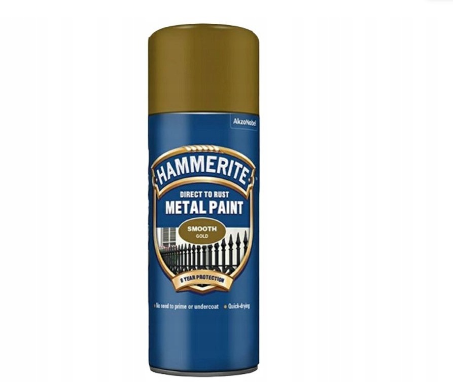 AkzoNobel Hammerite sprej priamo na hrdzu hladký 400 ml, zlatý