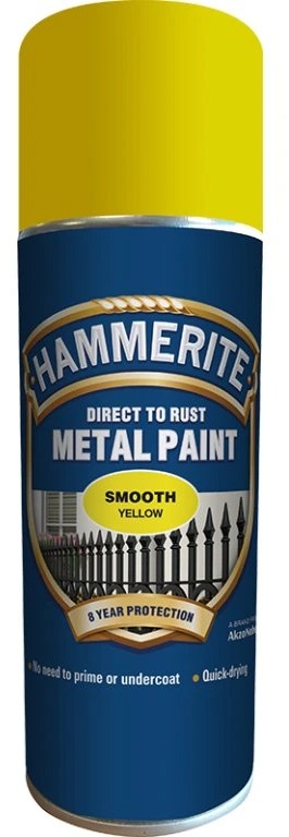 AkzoNobel Hammerite sprej priamo na hrdzu hladký 400 ml, žltý