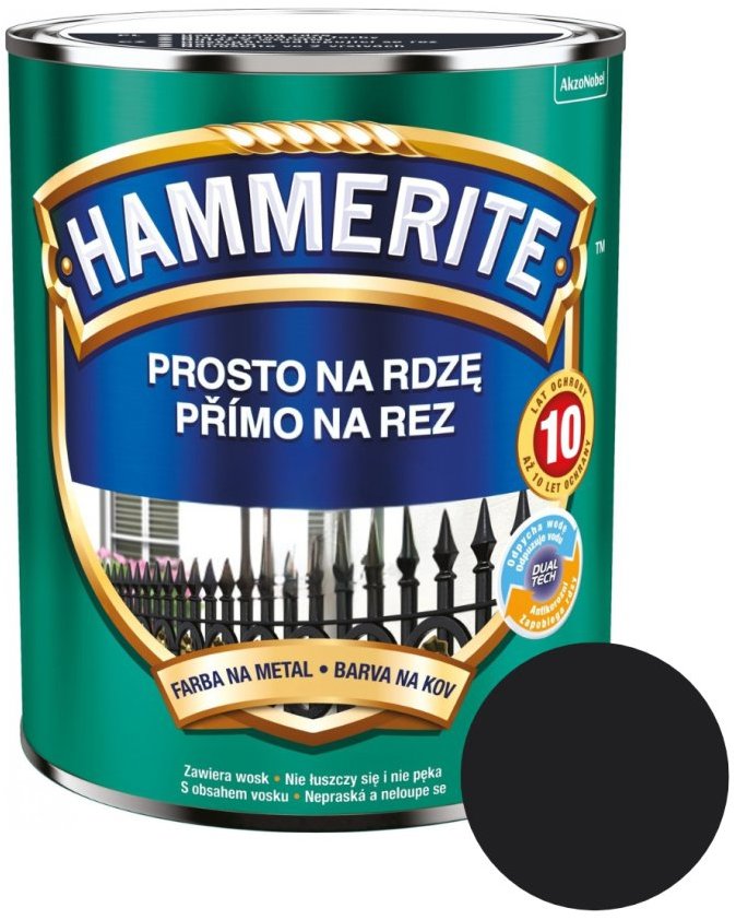 AkzoNobel Hammerite Přímo na rez matný 0,7 l, černá