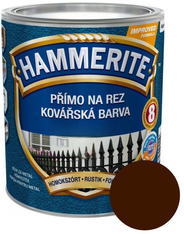 AkzoNobel Hammerite Přímo na rez kovářská barva 0,75 l, hnědá