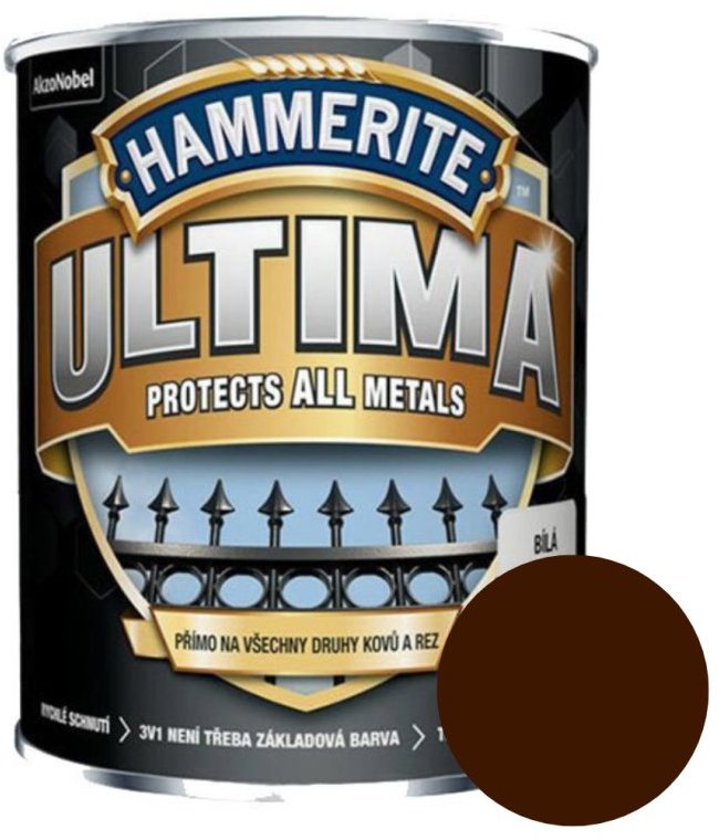 AkzoNobel Hammerite ULTIMA 0,75 l, tmavo hnedá matná