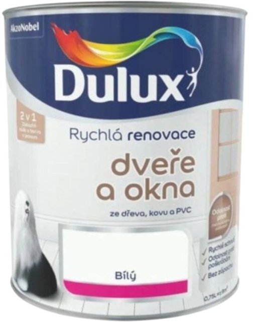 AkzoNobel Dulux Renovace dveře a okna bílá 0,75 l
