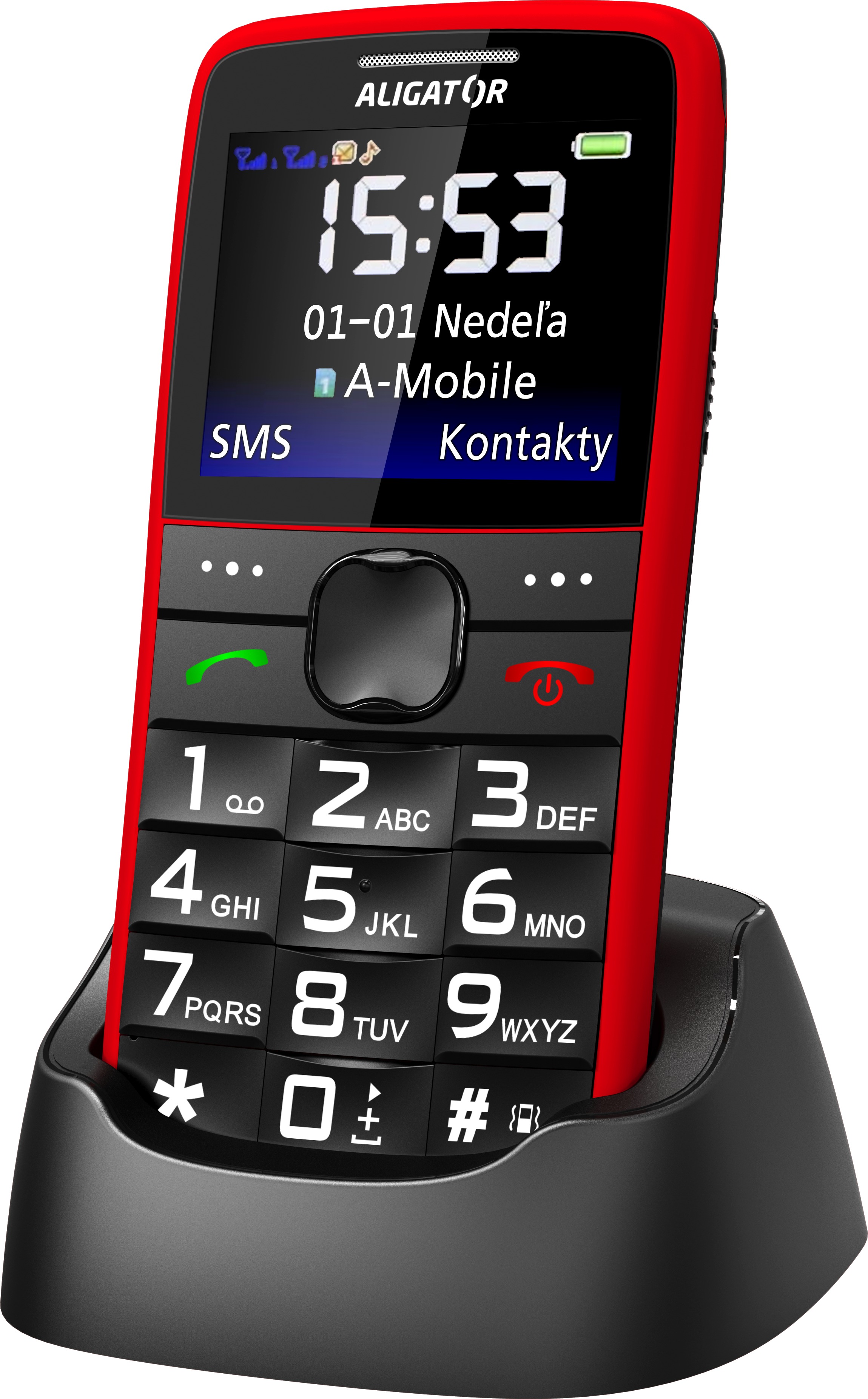 Aligator A675 Senior, červený