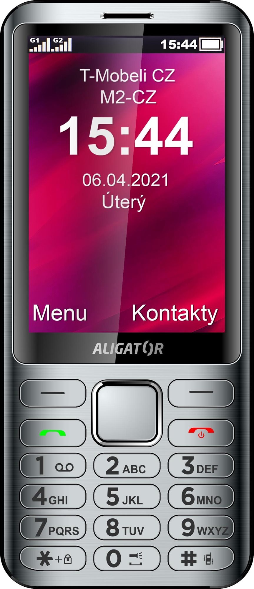 Aligator D950 strieborný