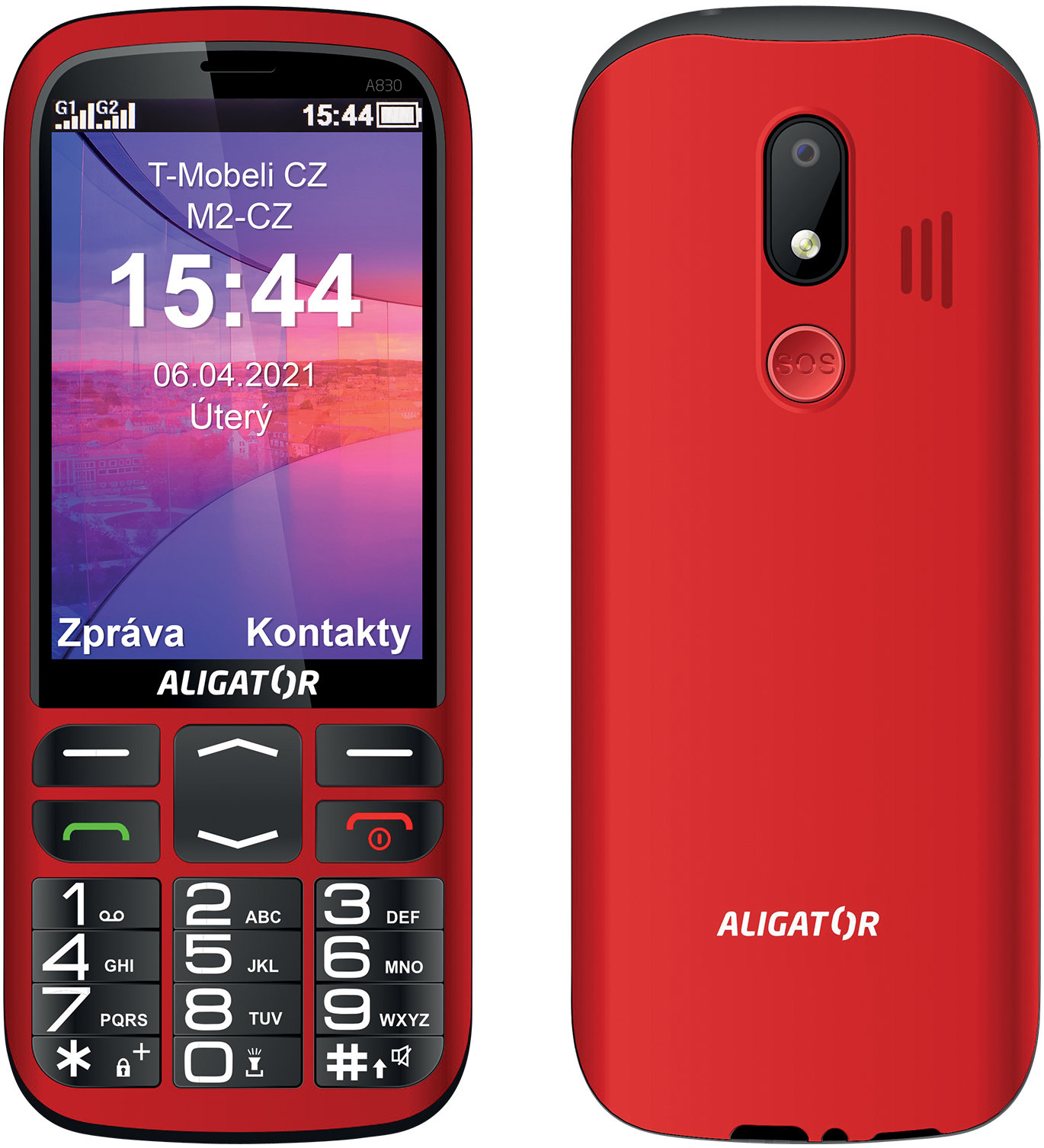 Aligator A830 Senior červený + nab. st.