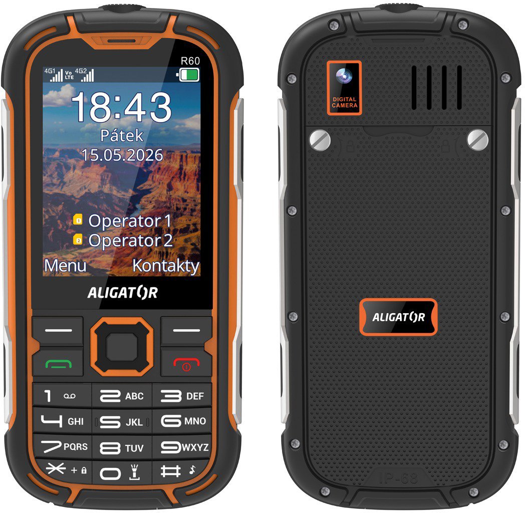 Aligator R60 4G eXtremo čierno-oranžový