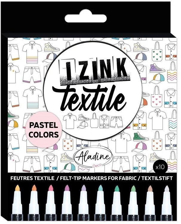 Aladine Pastelové fixky na textil 10 farieb