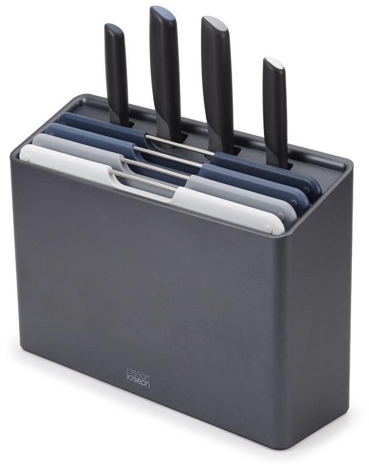 Joseph Joseph Dosky a nože so stojanom Folio Plus, grey / blue
