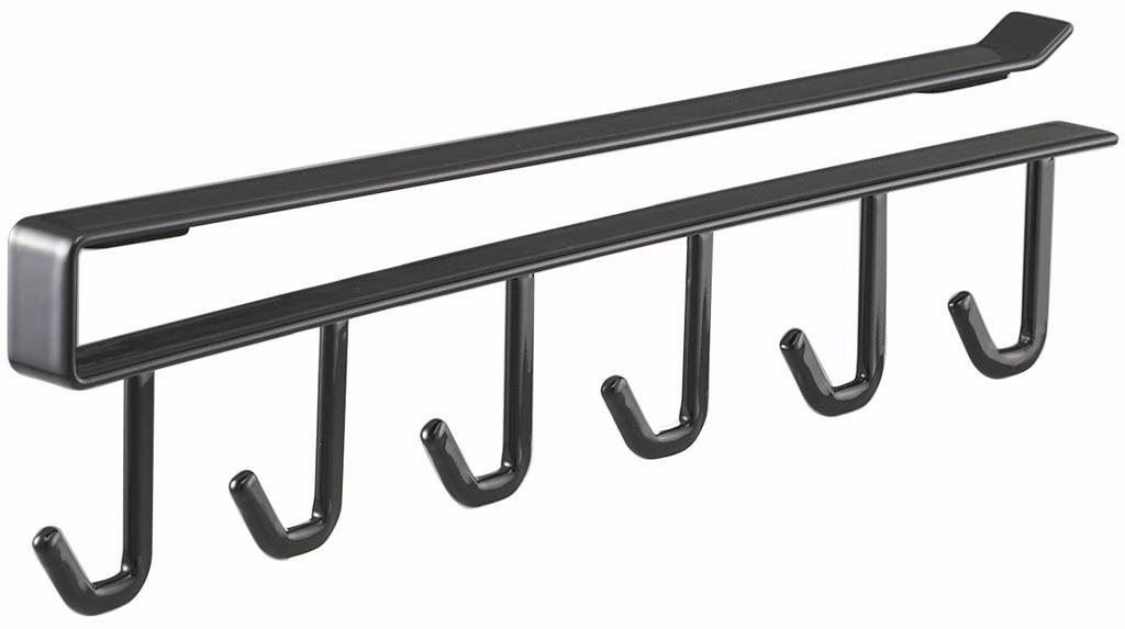 Háčiky na kuchynské nástroje pod skrinku Yamazaki Tower 7118, čierne