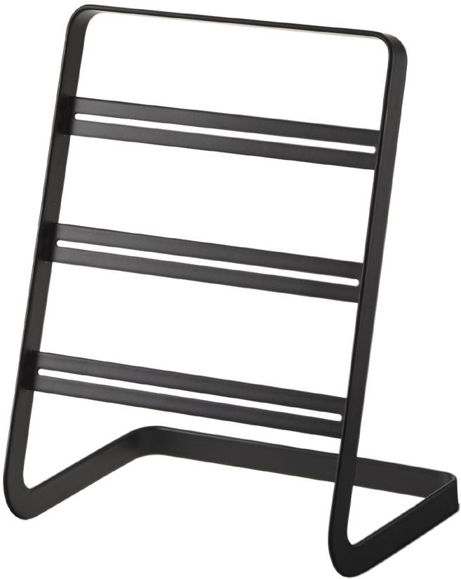 Yamazaki Organizér na náušnice Tower 2491, kov, v.19,7 cm, čierny