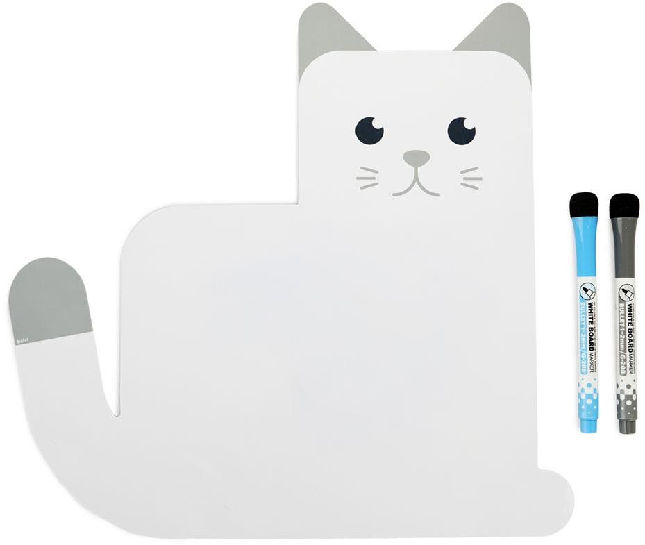 Balvi Magnetická popisovateľná tabuľa na chladničku Meow! 27342, biela