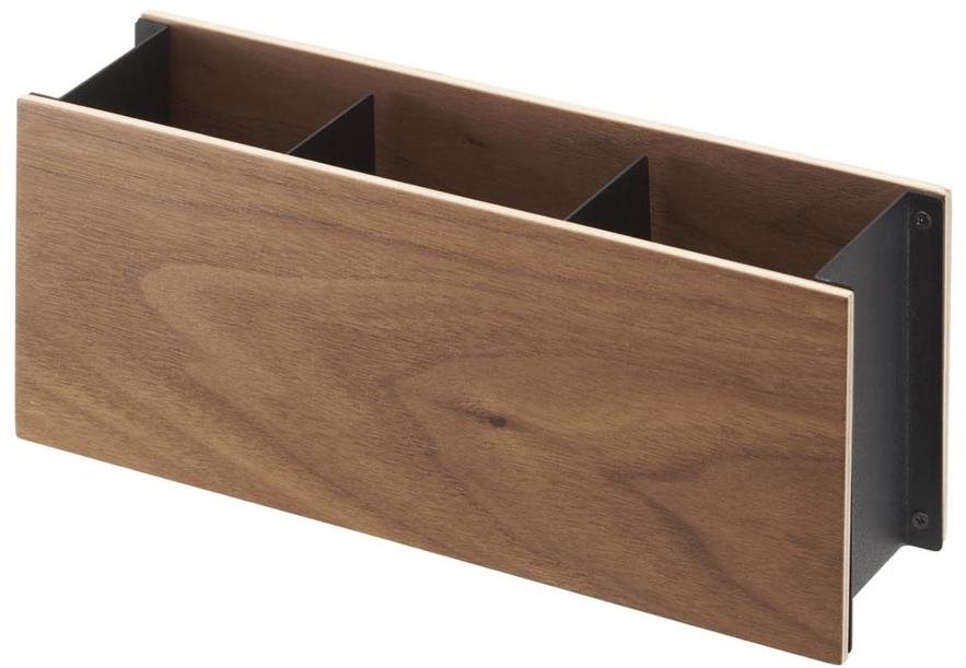 Yamazaki Multifunkčný stojan Rin 2731, kov / drevo, šírka 25 cm, čierny