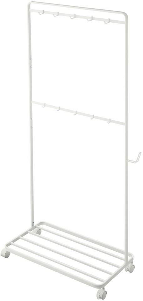 Yamazaki Pojízdný úklidový stojan Tower 4346, kov, v.141 cm, bílý