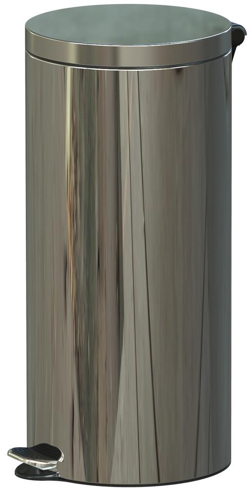 ALDA Pedálový odpadkový kôš Soft-Close Freedom Fresh 30 l, lesklá nehrdzavejúca oceľ