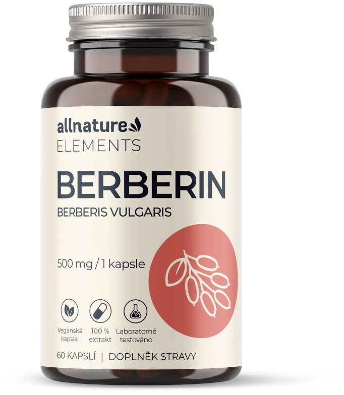 Allnature Elements Berberin 500 mg 60 kapslí