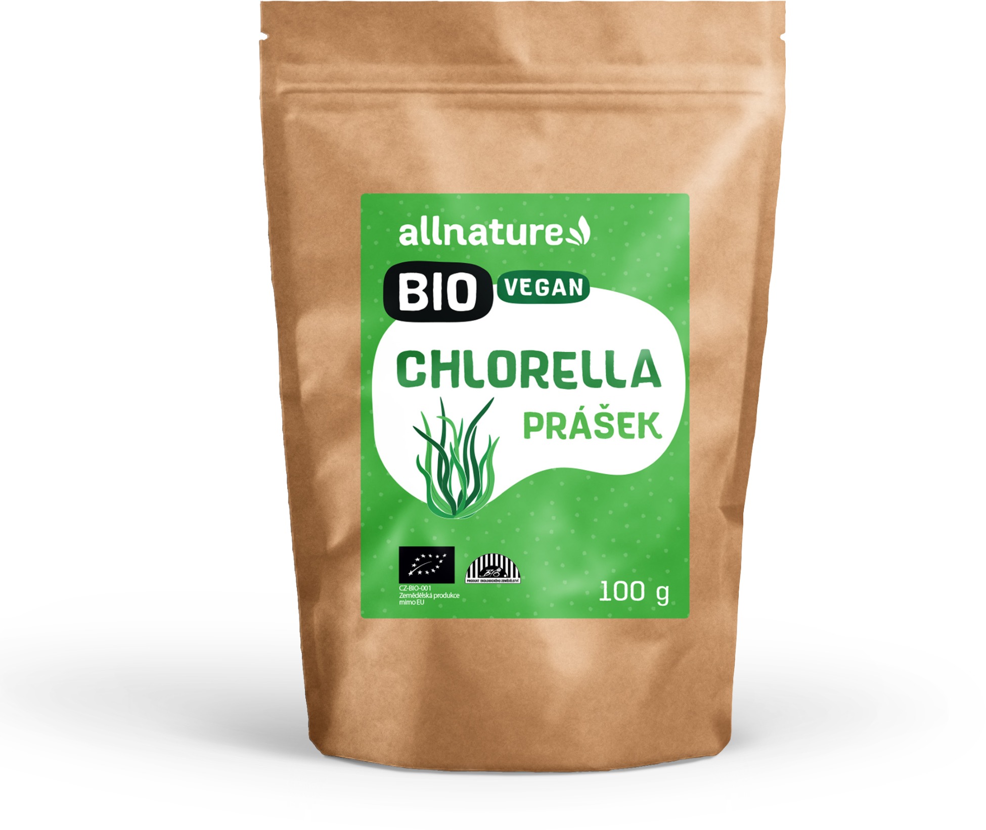 Allnature Chlorella prášok BIO 100 g