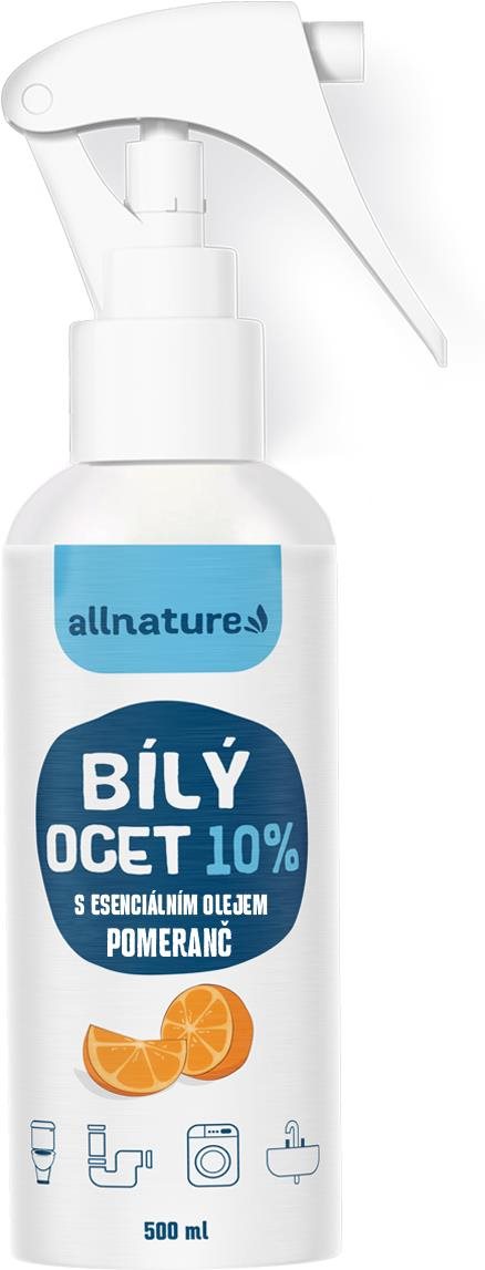 Allnature – Biely ocot, sprej 10 % s vôňou pomaranča, 500 ml