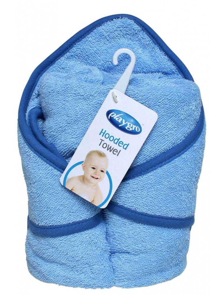 Playgro – Detská osuška s kapucňou modrá