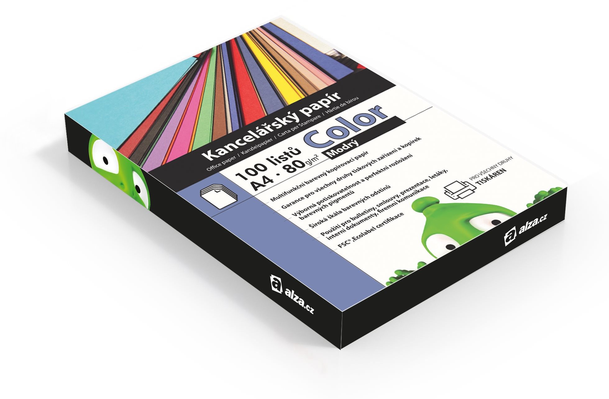 Alza Color A4 modrý 80g 100 listov