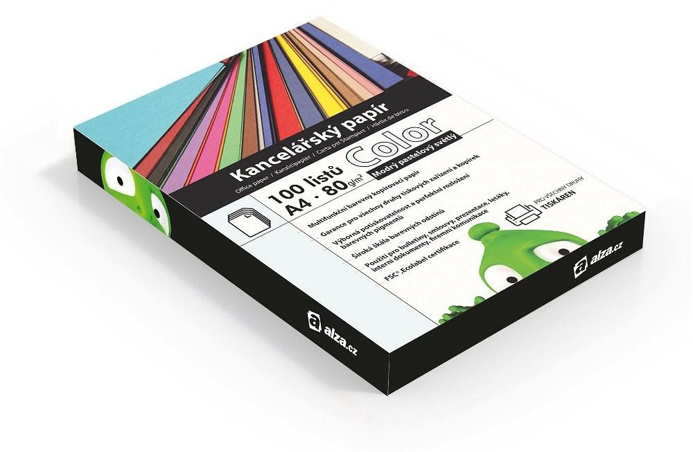 Alza Color A4 modrý pastelový svetlý 80g 100 listov