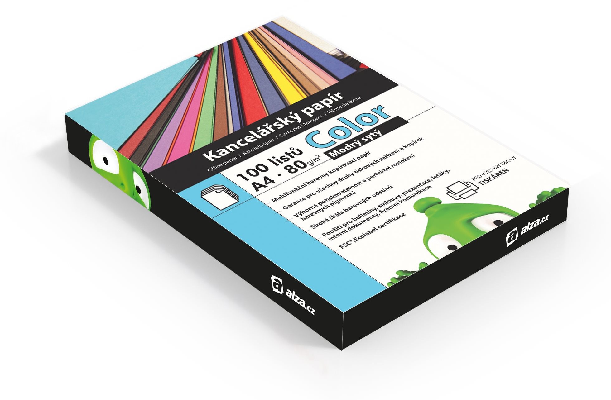 Alza Color A4 modrý sýty 80g 100 listov