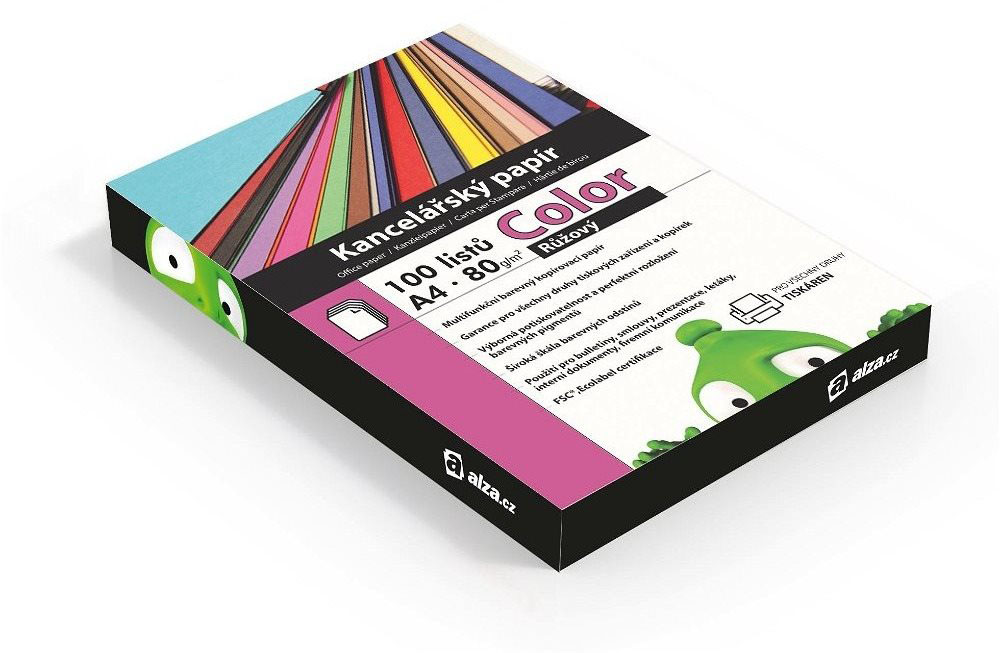 Alza Color A4 ružový 80g 100 listov