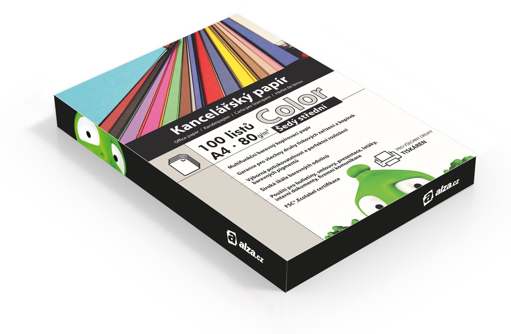 Alza Color A4 sivý 80g 100 listov