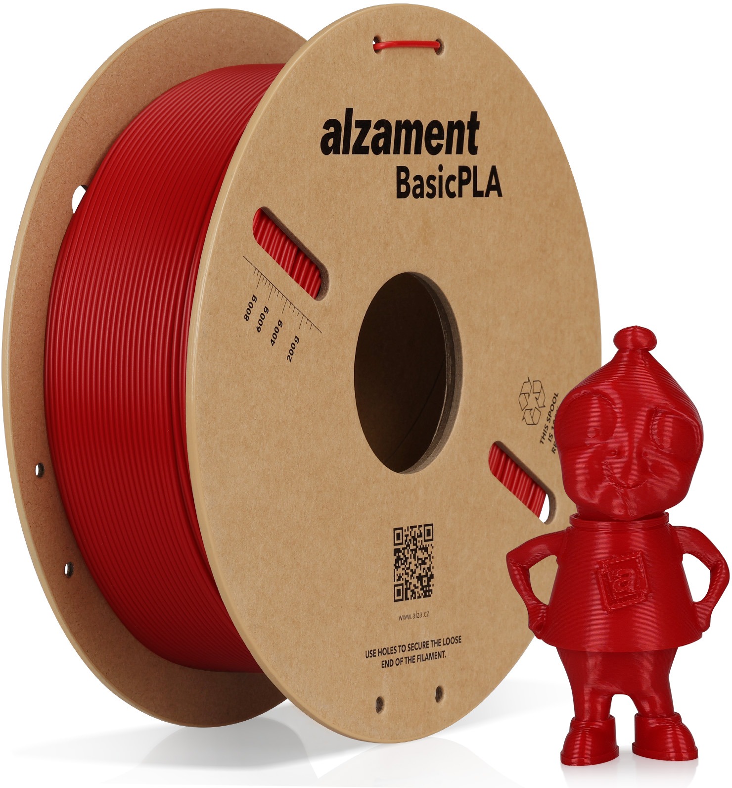 Alzament PLA Basic 1 kg Fire Engine Red