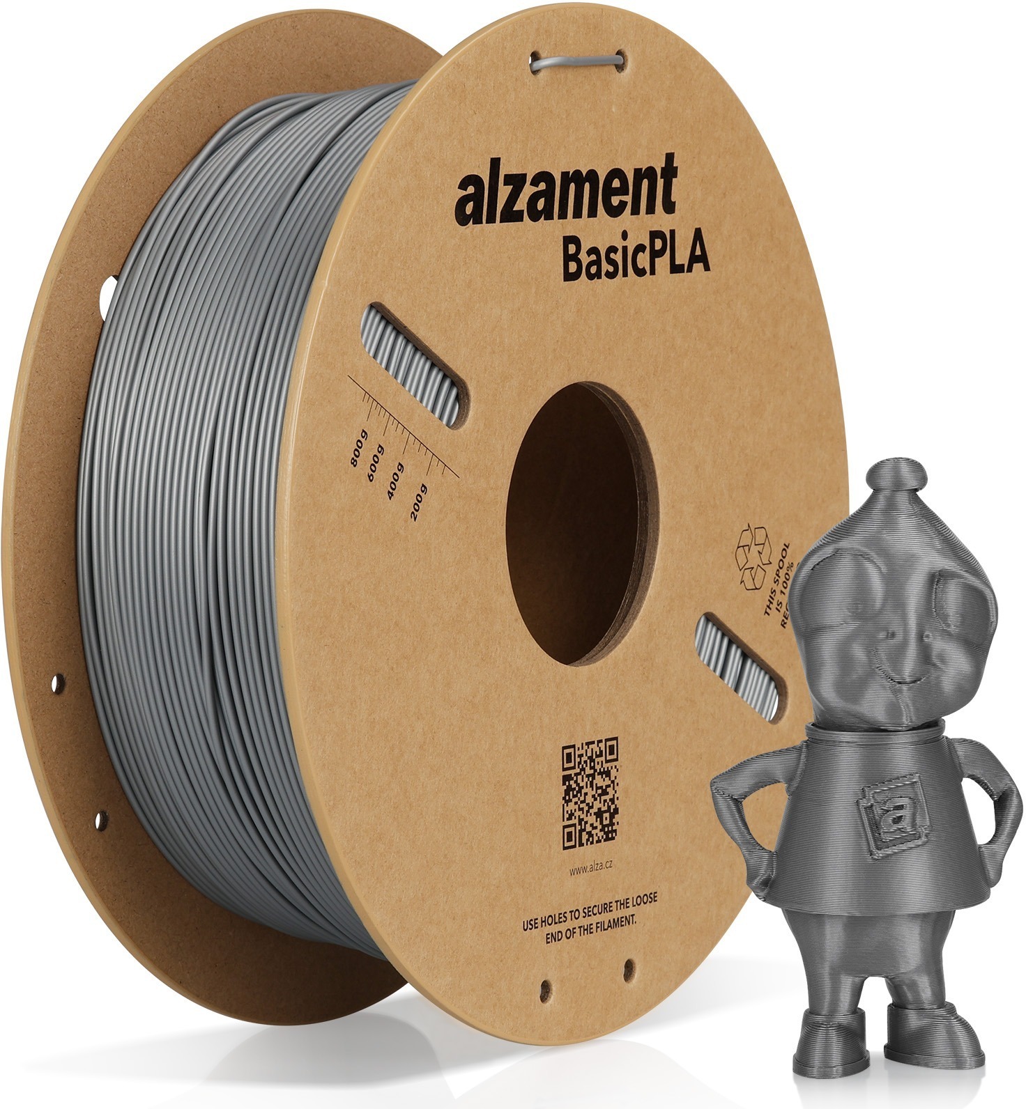 Alzament PLA Basic 1 kg Silver