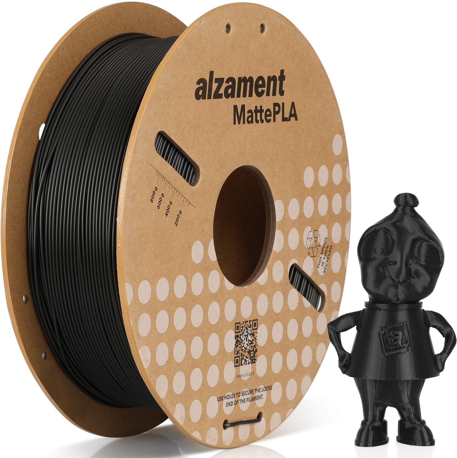 Alzament PLA Matte 1 kg Black