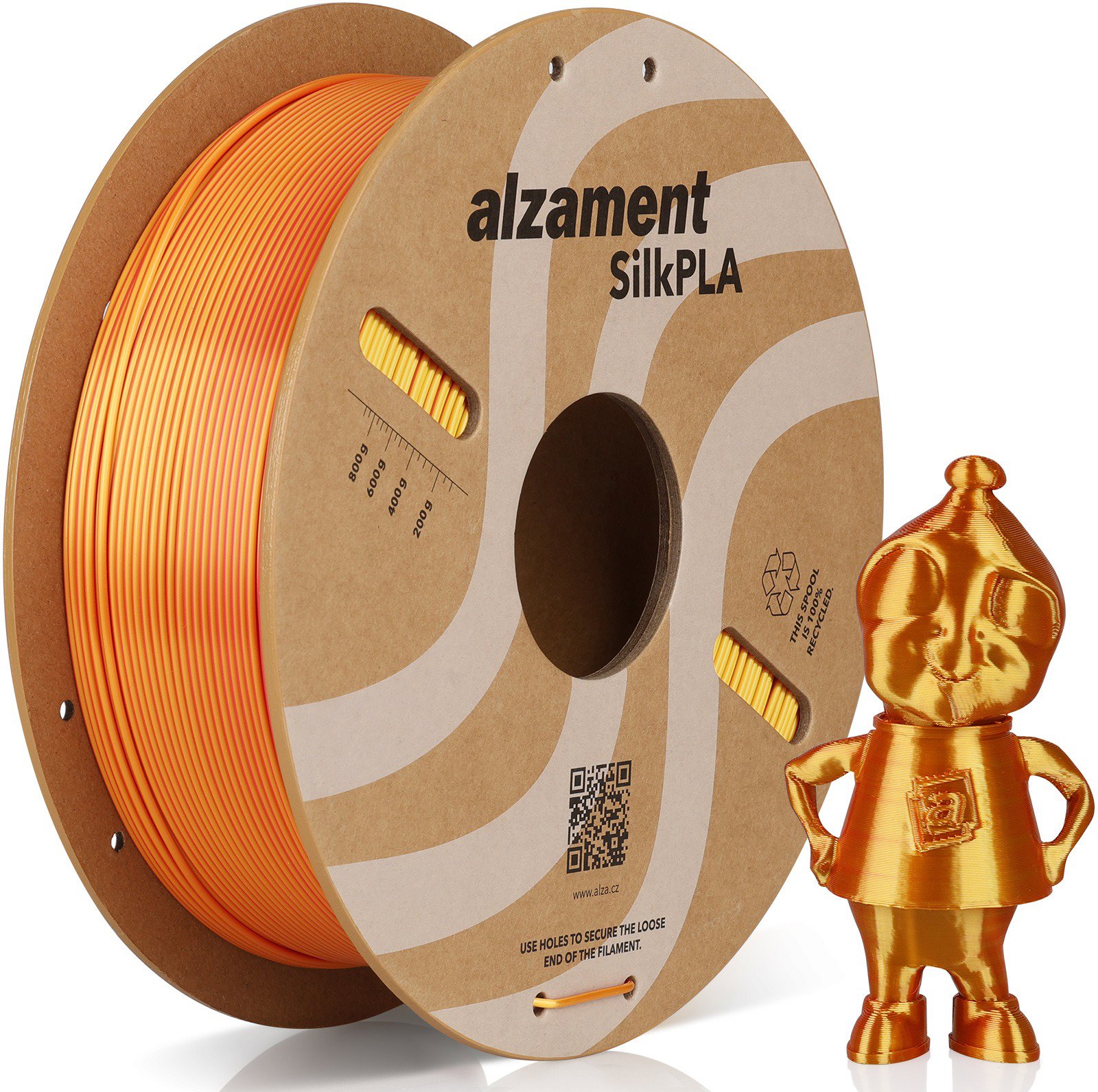 Alzament PLA Silk Dual Color 1 kg Red-Gold
