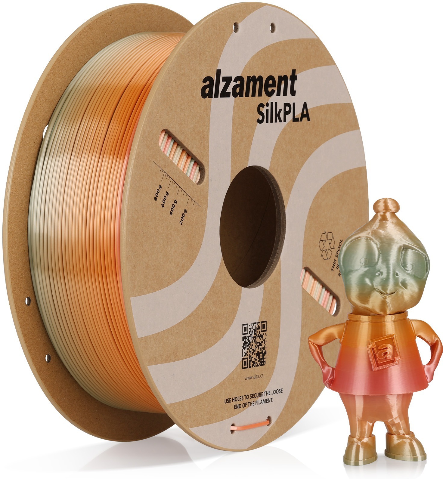 Alzament PLA Silk Rainbow 1 kg Flame Mountain