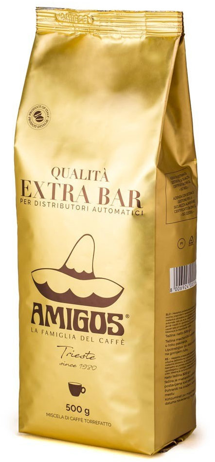 Amigos Caffe Qualitá Extra Bar for vending machine, zrnková, 500 g