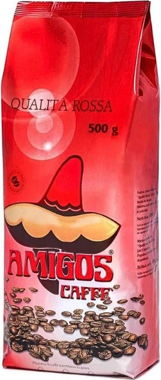 Amigos Caffe Qualitá Rossa, zrnková, 500 g