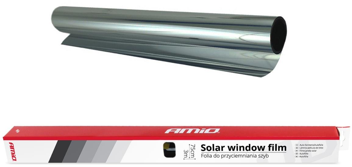 AMIO Stmievacia fólia na okná Dark Silver 0,75 × 3 m (15 %)