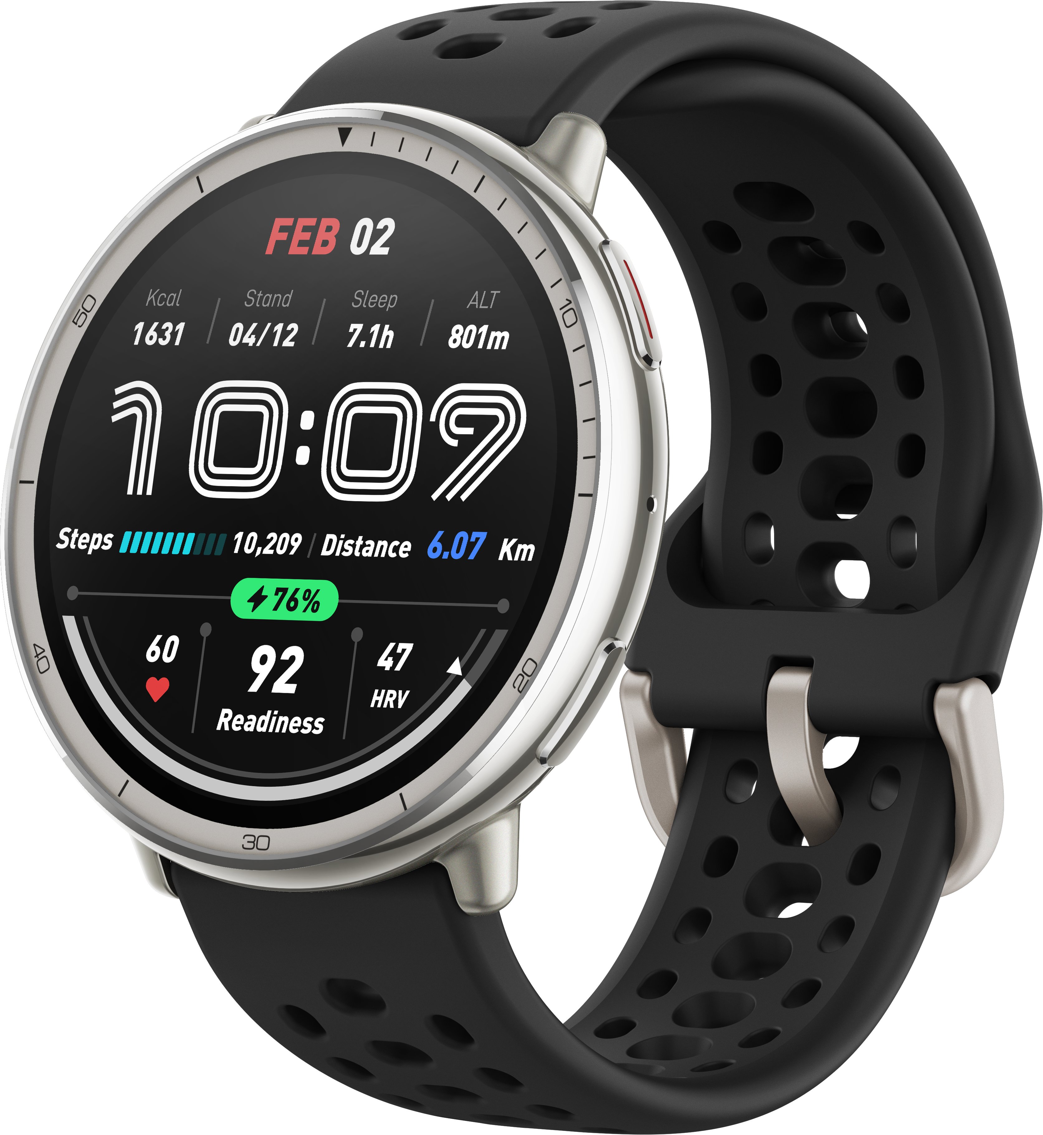 Amazfit Active 2 Black Sport Silicone