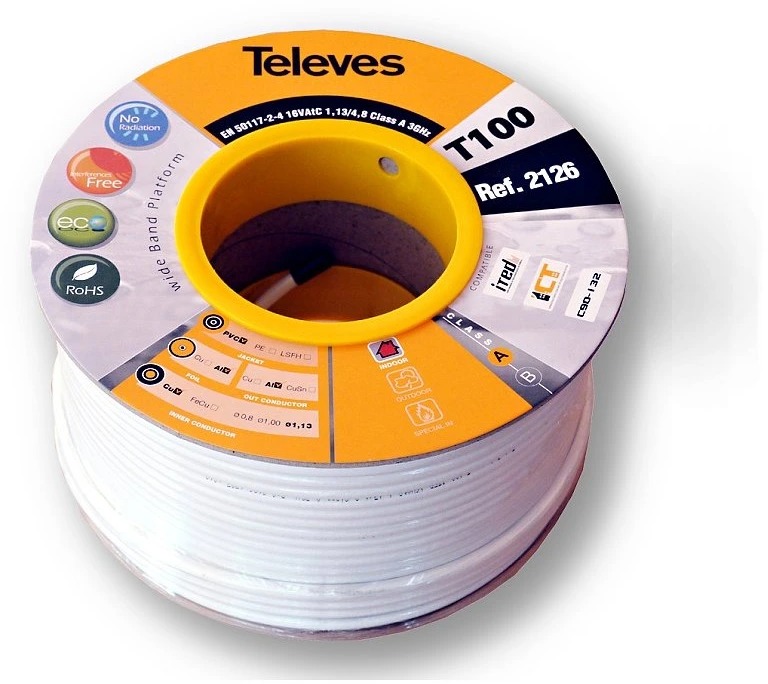 TELEVES, koaxiálny kábel 2126-100 m
