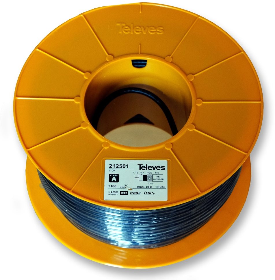 Televes T100 PE Cu/Al 212501/100 m