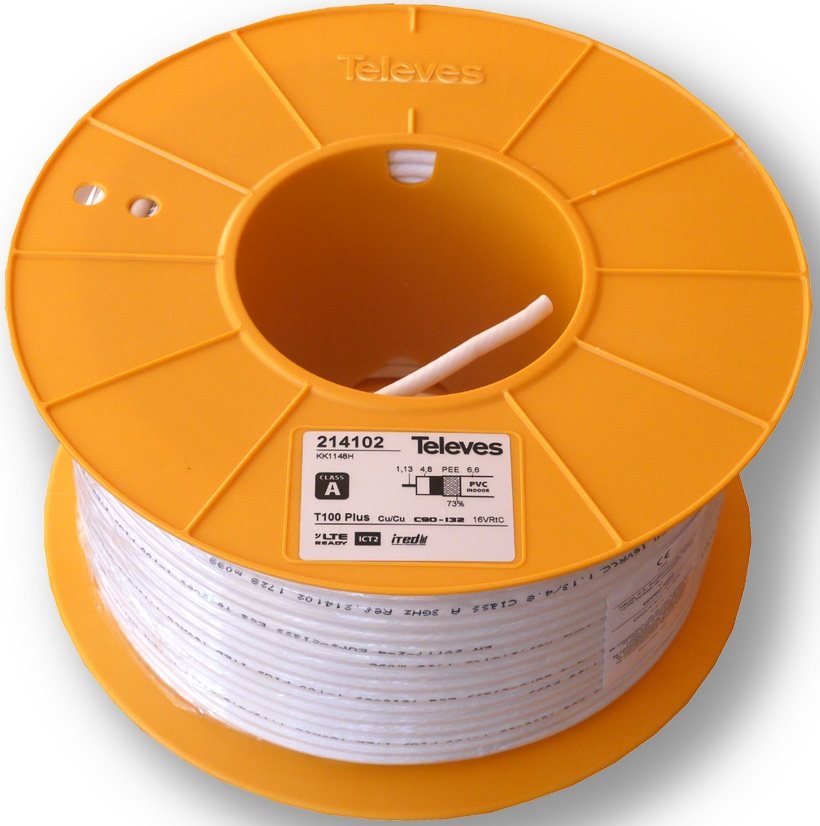 Televes T100 Cu/Cu 214102/100 m