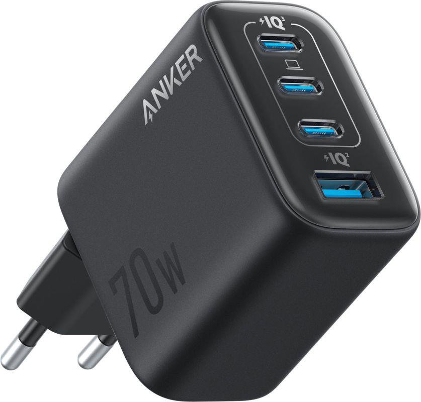 Anker Zolo 70 W, 3× USB-C, 1× USB čierna