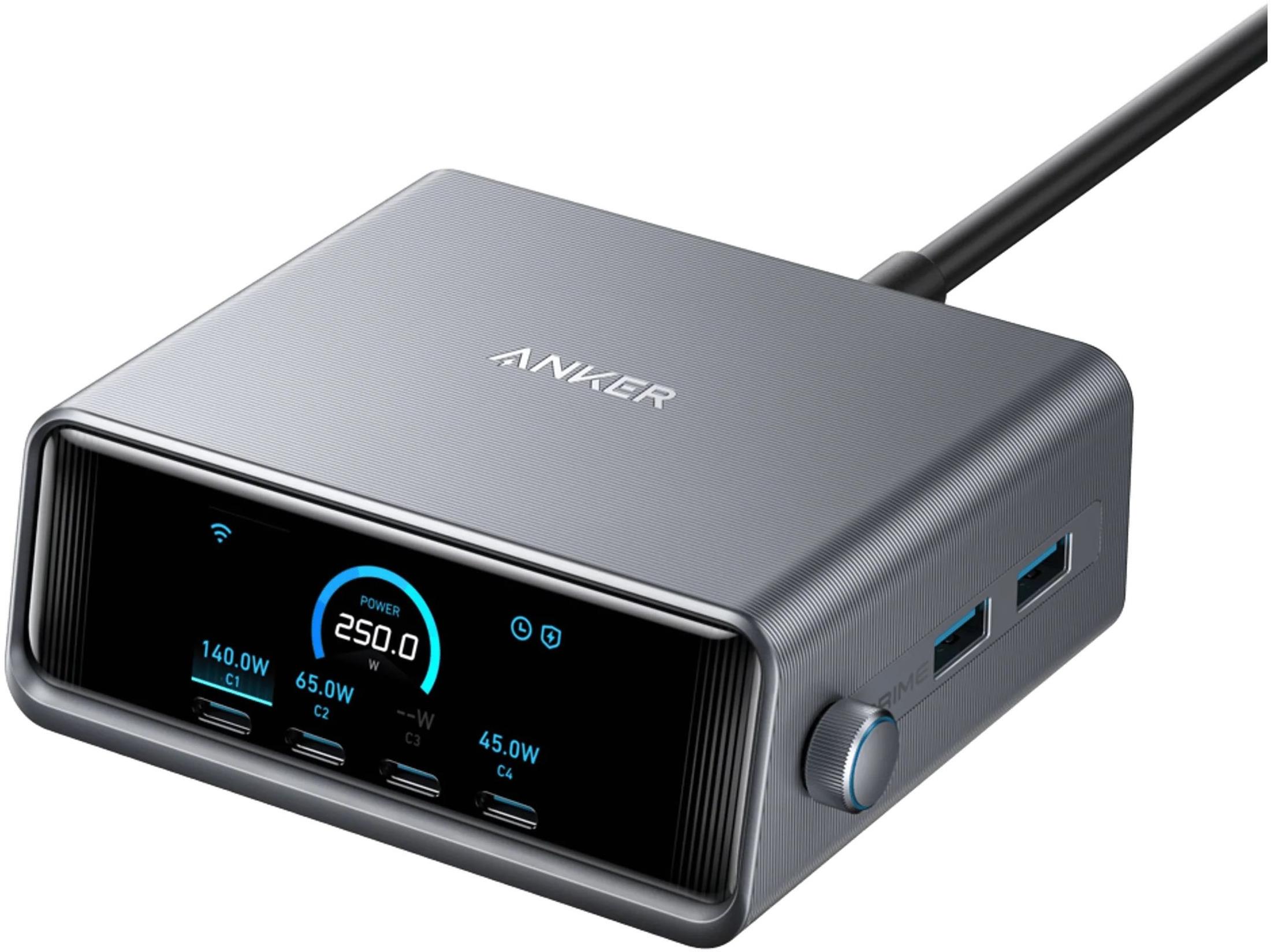 Anker Prime Charger 250 W, 6 Ports, GaNPrime