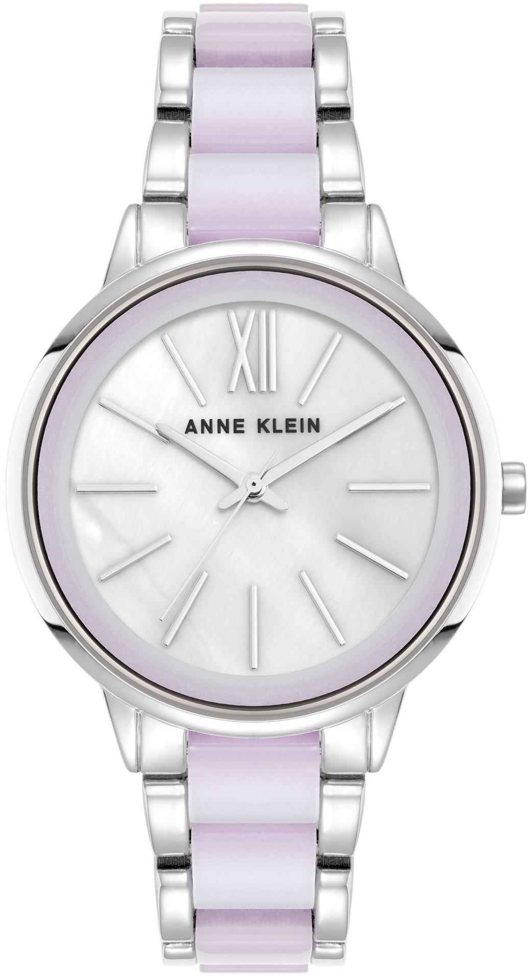 Anne Klein dámske hodinky okrúhle strieborné AK/1413IRSV