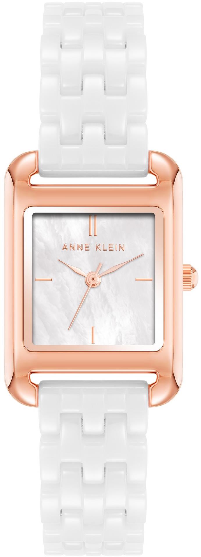 Anne Klein dámske hodinky hranaté ružovo zlaté AK/5022RGWT