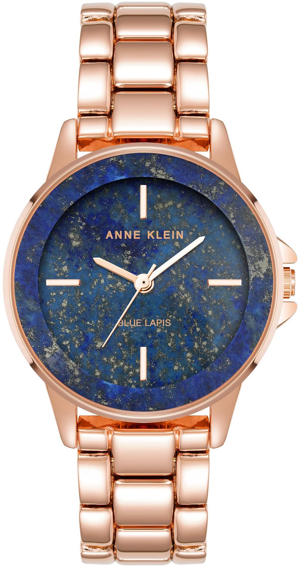 Anne Klein dámske hodinky okrúhle ružovo zlaté AK/4132BLRG