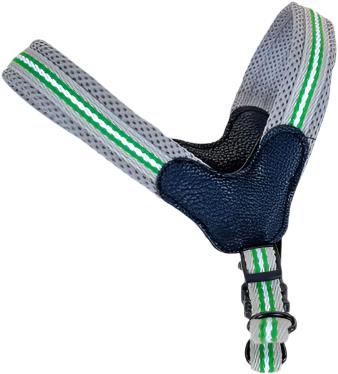 ANNAM Nastaviteľný postroj pre psov s, obvod 45 cm, šírka 3 cm, zelený