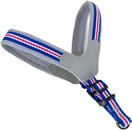 ANNAM Nastaviteľný postroj pre psov s, obvod 45 cm, šírka 3 cm, modrý